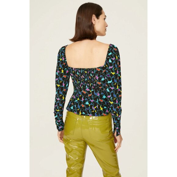 PRE OWNED $225 STAUD JOSEPHINE TOP N US SIZE 2 - Picture 5 of 8